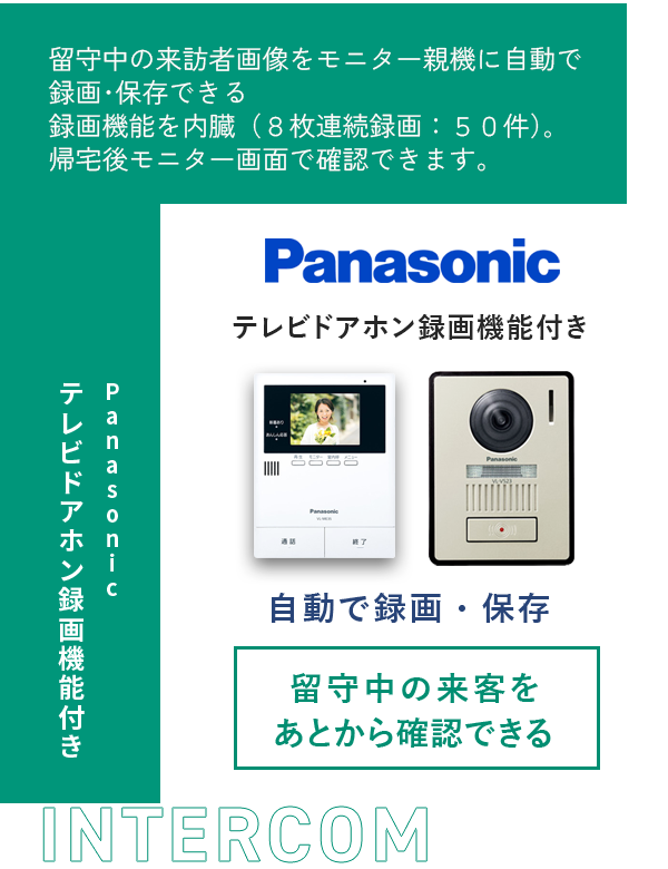 PANASONIC テレビドアホンルクが機能付き