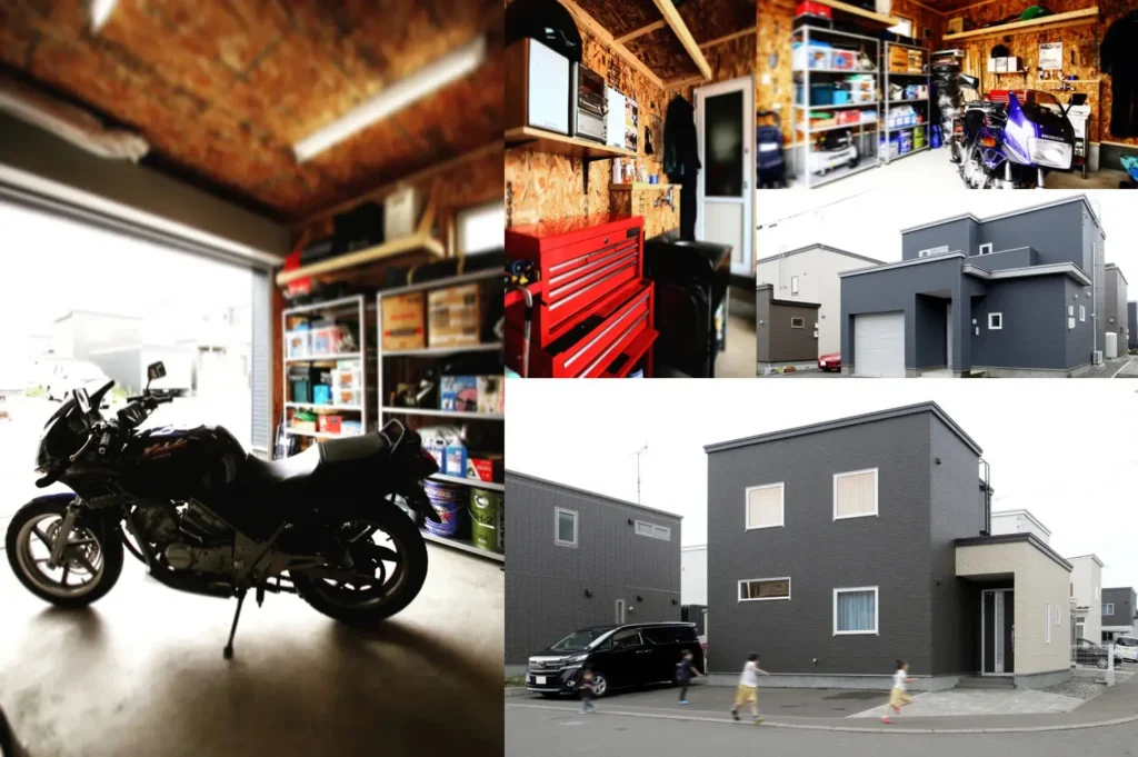 大切なバイクのために作ったガレージハウス。予算も手頃で大満足の住まいに
